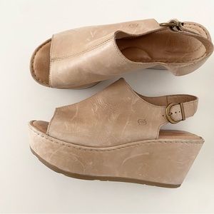 Børn Orbit Platform leather Slingbacks guc sz9